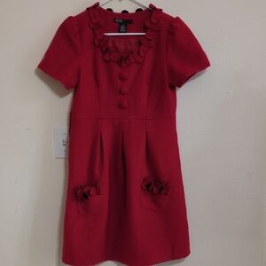 VESADE New York Vibrant Red Wool Blend Garment